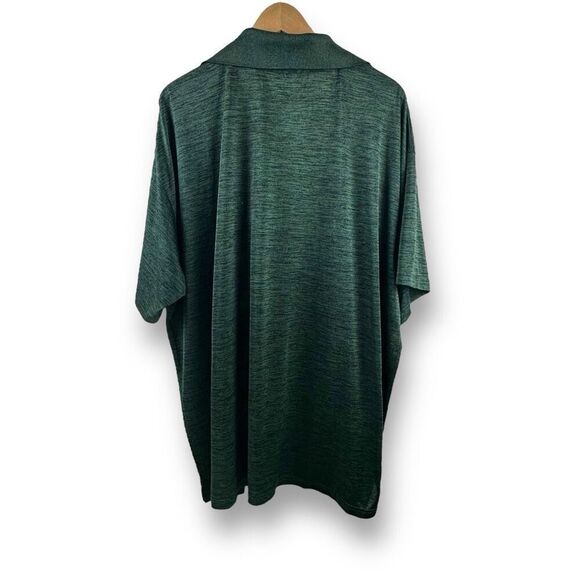 Majestic 3XL Oakland Athletics Cool Base‎ Polo Tee Green Marl MLB A's Baseball - Picture 2 of 8